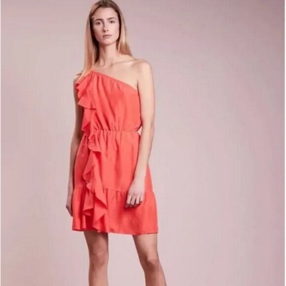 Club Monaco one shoulder dress with ruffles - Picture 1 of 13